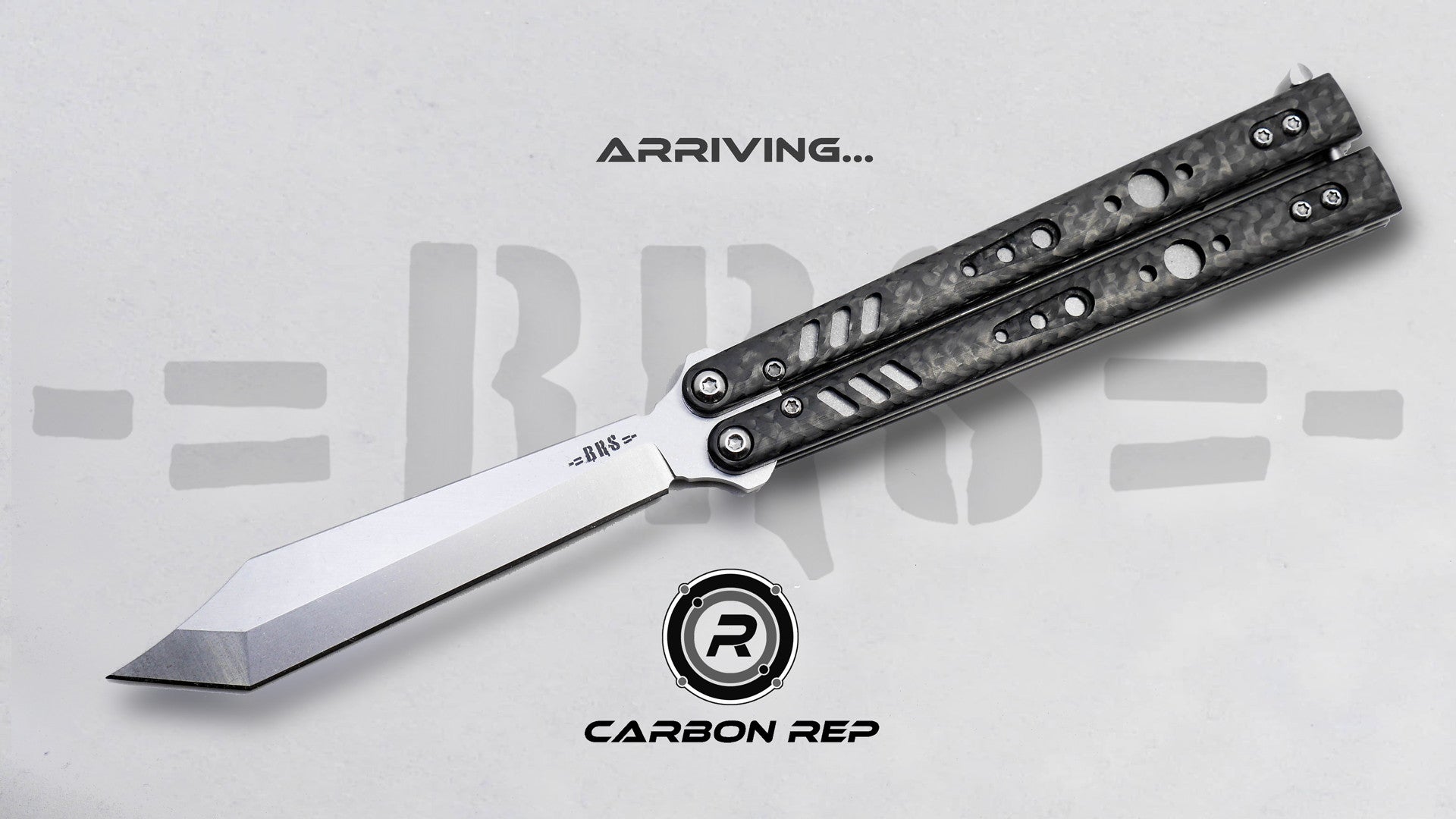 BRS Premium Replicant Balisong Butterfly Knife White G-10/Blue Ti (4.5 SW)  - Blade HQ