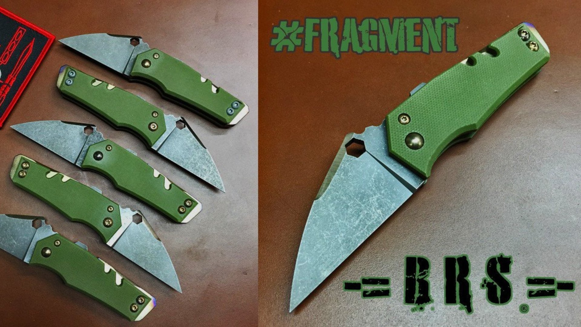 Switchblade / flick knife with slightly curved blade and